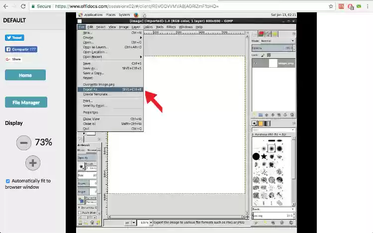 OffiDocs save as files OffiDocs save as files