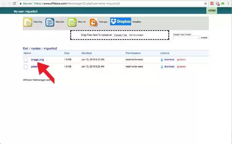 OffiDocs modify files from filemanager OffiDocs modify files from filemanager