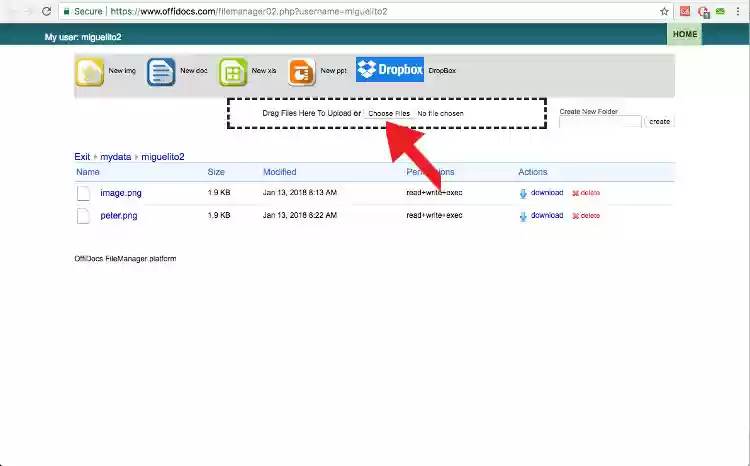 OffiDocs upload files OffiDocs upload files