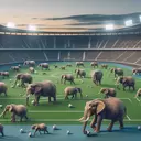 a stadium full of elephants